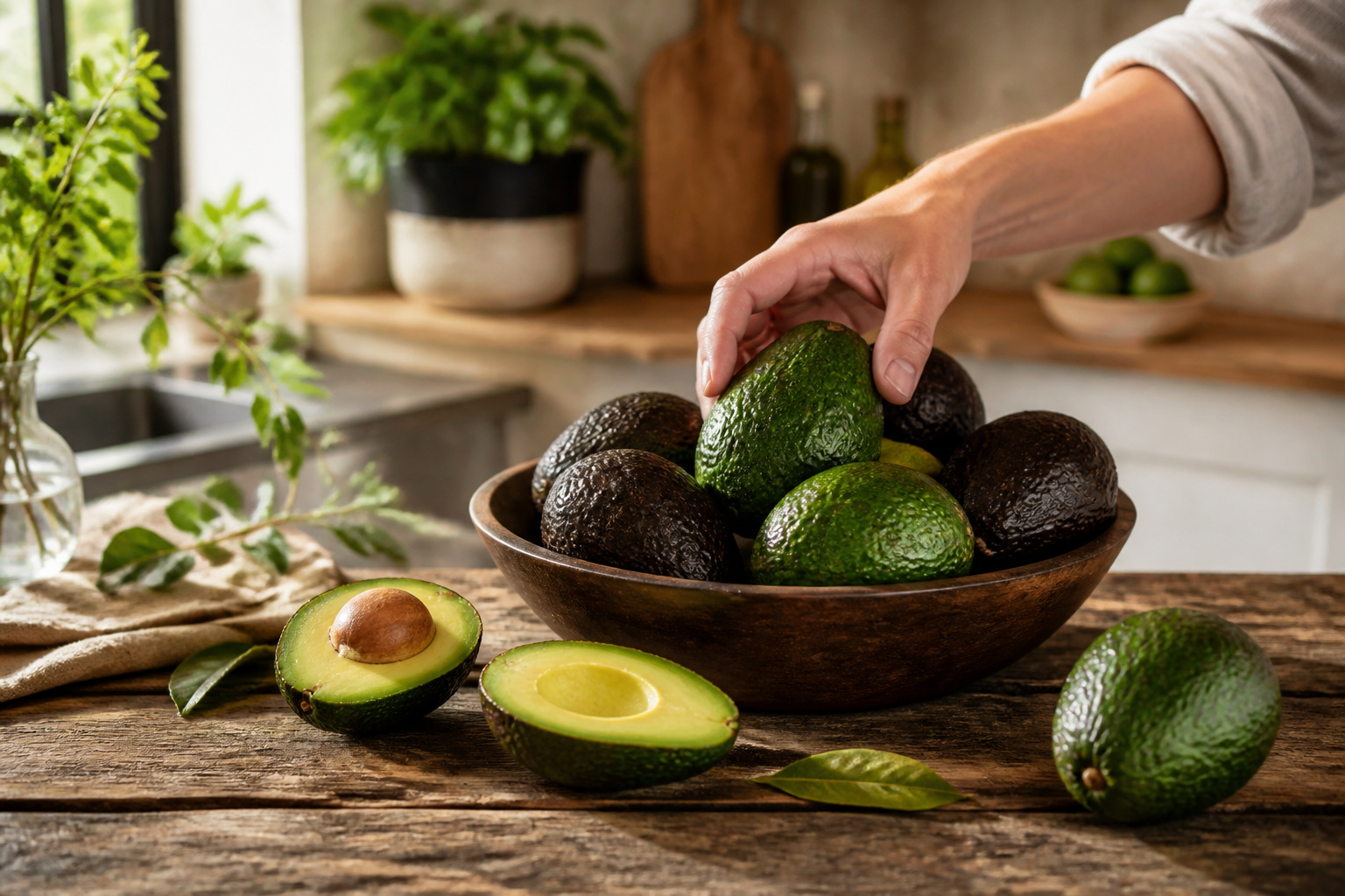 Avocats frais pret a etre degustes