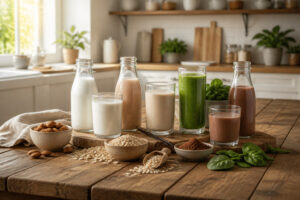 Boissons vegetales et ingredients frais
