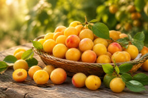 Mirabelles dorees en corbeille
