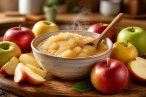 Compote de pommes doree et fraiche