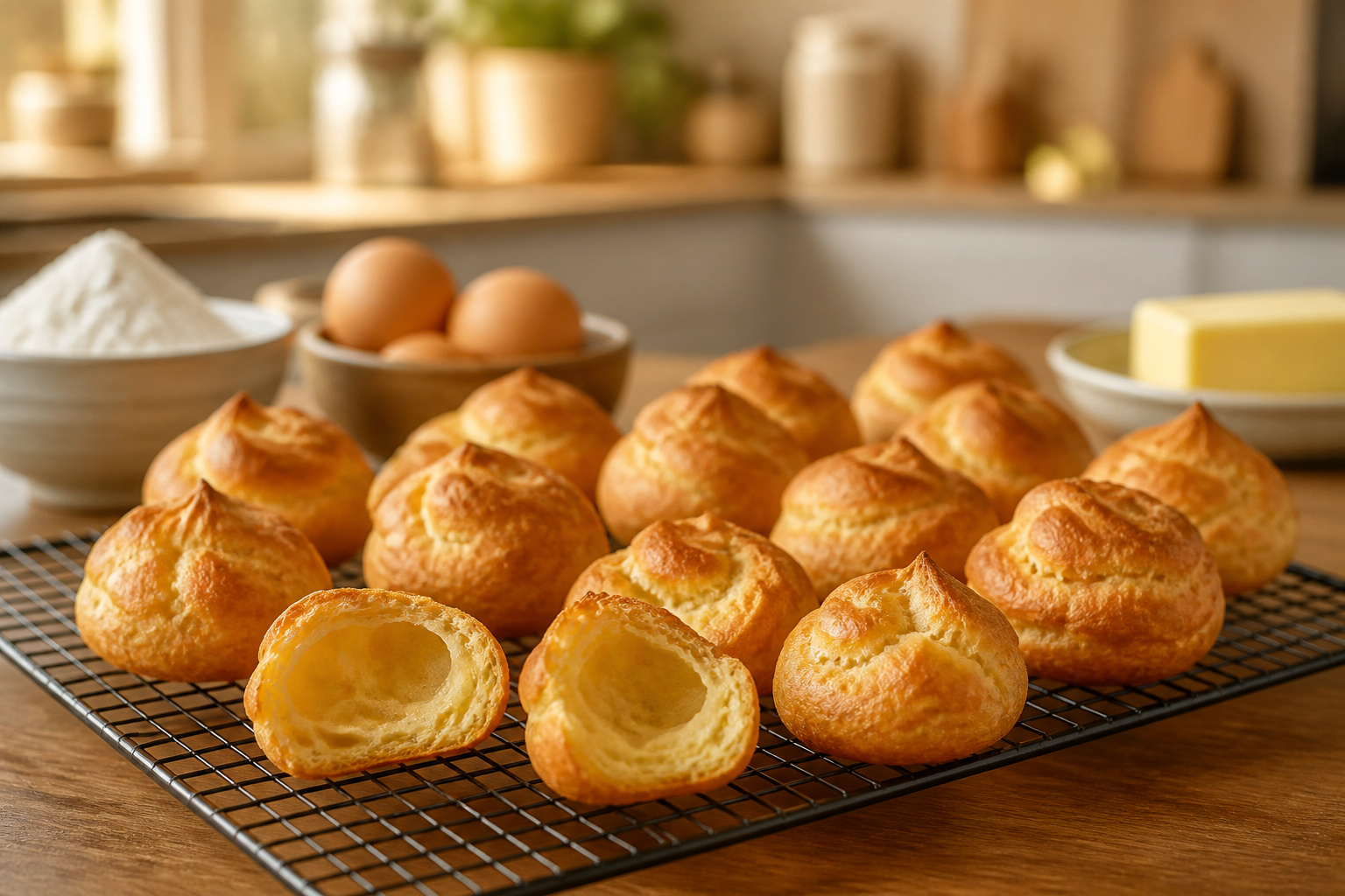 Choux a la creme prets a garnir