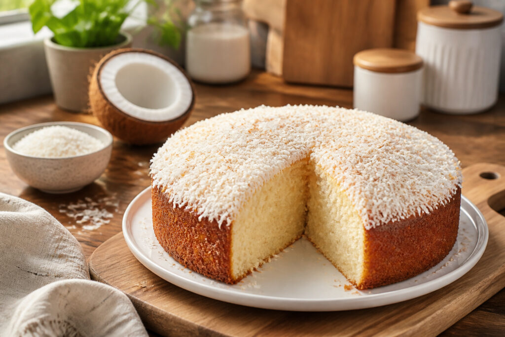 Gateau moelleux a la noix de coco