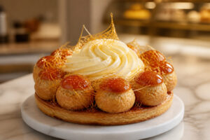 Saint honore chef doeuvre de patisserie francaise