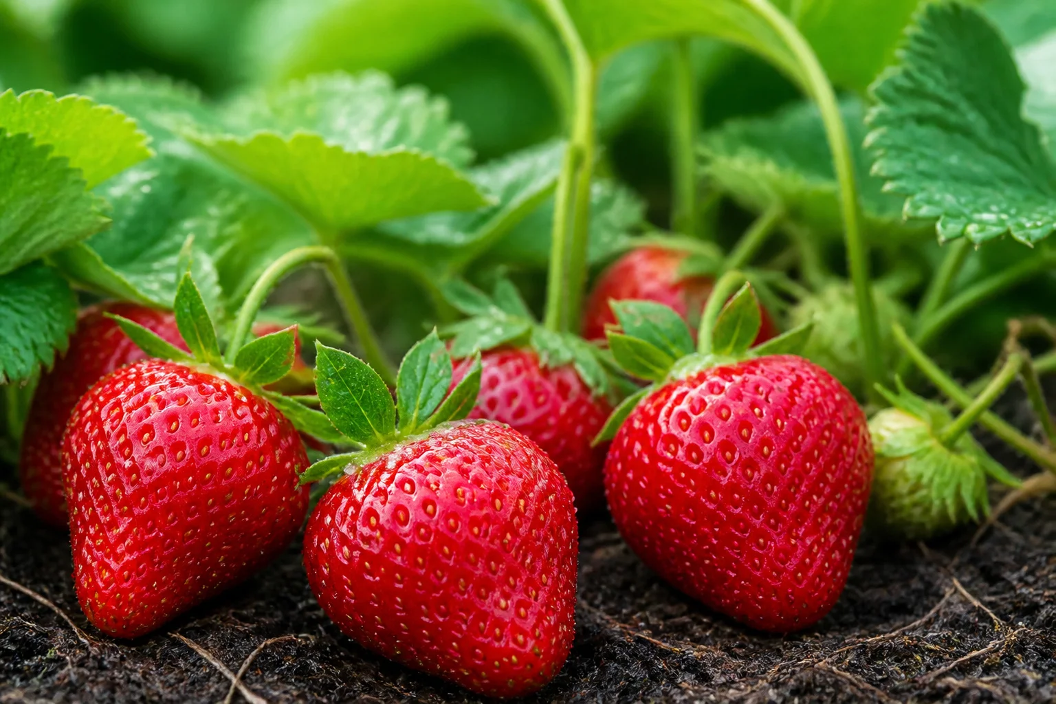 Fraises juteuses et mures