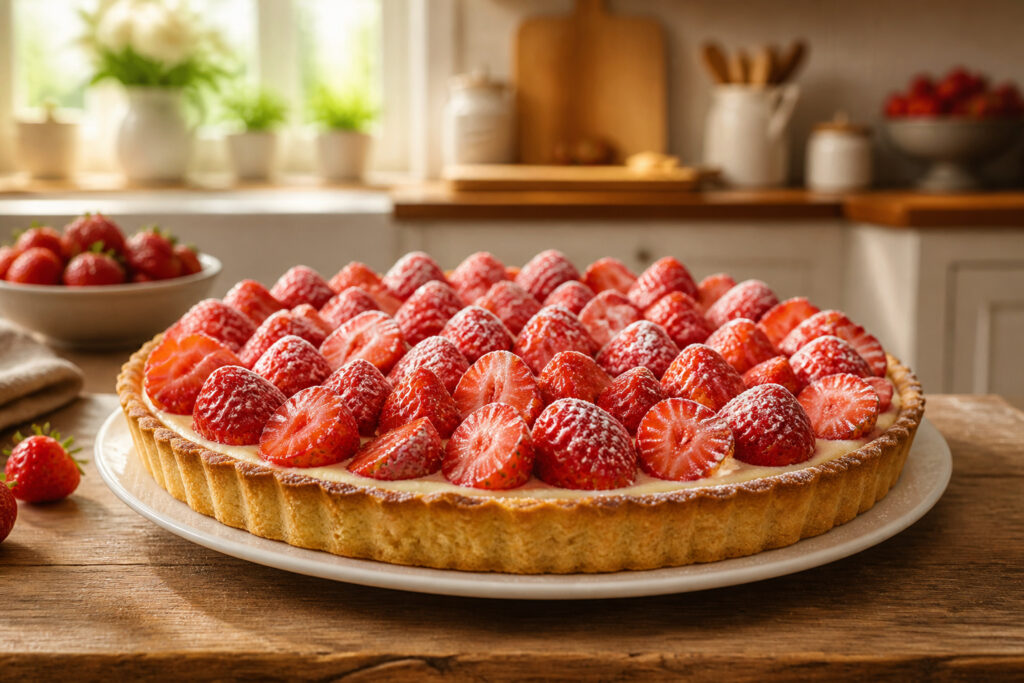Tarte aux fraises chef doeuvre de patisserie