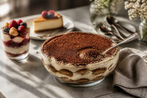 Tiramisu gourmand en gros plan